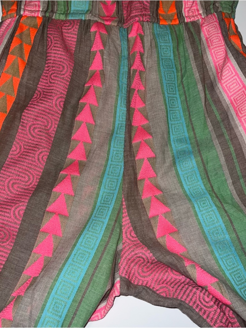 Elan Aztec Strapless Jumpsuit In Neon Multicolors NWT Sz L - Picture 13 of 13